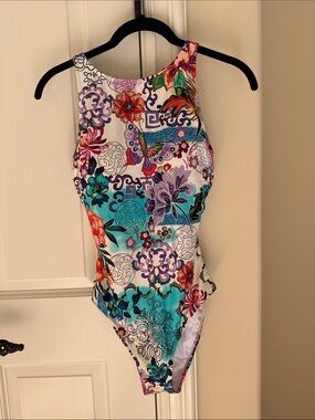 NWT Johnny Was Tie Back One Piece Swimsuit